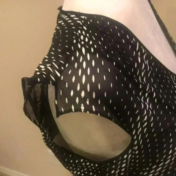 Kay Unger Black and White Silk Midi Dress with Double Lined Slip -Size 12 - Picture 5 of 10